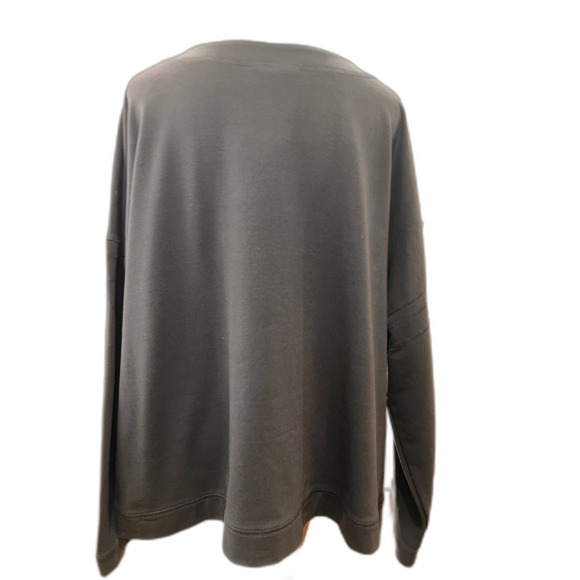 Lane Bryant Black Beaded Soft Knit Tunic Top Scoop Neck Long Sleeve Plus 22/24 - Picture 4 of 5